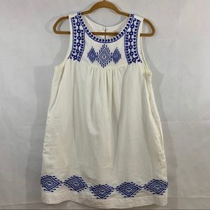 J. Crew sleeveless embroidered midi dress size 8